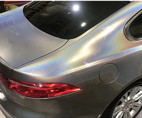 Liberação do ar do envoltório do carro de Matte Gold Laser Grey Glitter que desvanece não 140gsm