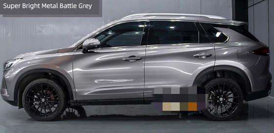 Resistência UV do pulverizador de sal do filme metálico do envoltório do veículo de Grey Gloss do combate anti