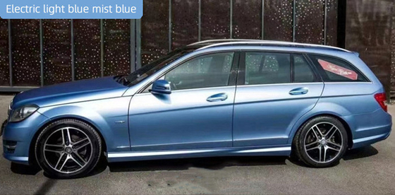 Filme metálico de Teal Mist Blue Car Wrap que desvanece não a liberação do ar