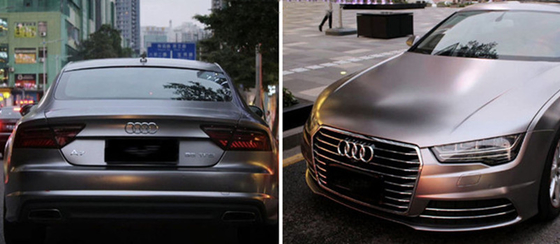 batalha ótica Grey Car Wrap Film do metal de 140gsm Matte Car Vinyl Wrap Eletro