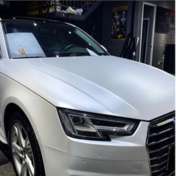 Liberação do ar do filme do envoltório do carro de Audi Eletro Optic Metallic White Slideable