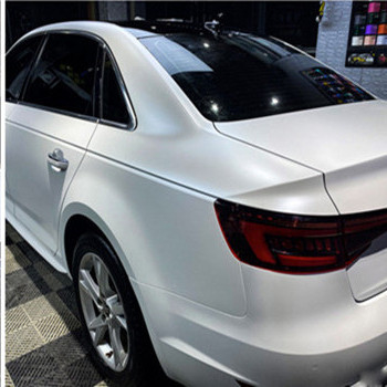 Liberação do ar do filme do envoltório do carro de Audi Eletro Optic Metallic White Slideable