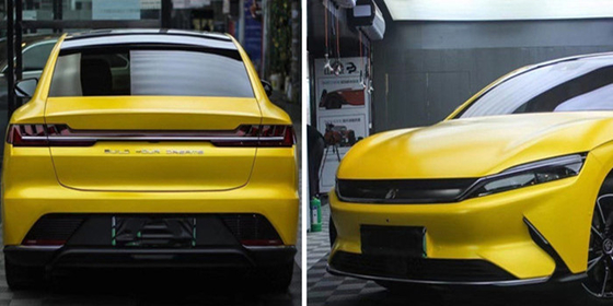 Liberação amarela eletroluminescente Swipeable de Matte Car Wrap Film Air