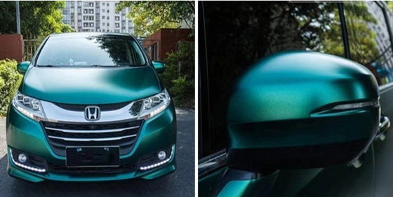 Tecnologia ótica elétrica da cura de Emerald Matte Car Vinyl Wrap Self