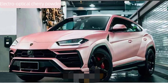 bolha eletro Oprical livre Cherry Powder de 30µm Matte Car Vinyl Wrap Removable