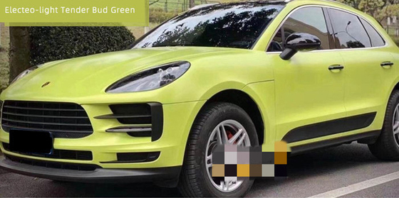 Esparadrapo acrílico removível do espaço livre de Swipeable 60µM Light Bud Green Car Vinyl Wrap do ANIMAL DE ESTIMAÇÃO