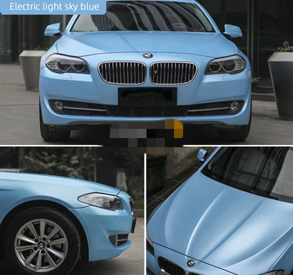 Filme azul do envoltório do carro de Matte Metallic Electric Light Sky não - desvanecendo-se