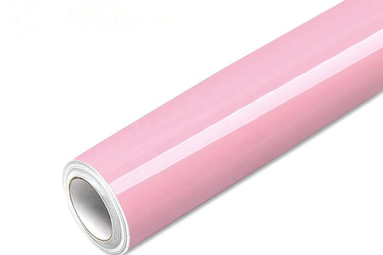 O veículo de alto brilho do envoltório do carro do rosa do pêssego envolve o GV da largura do rolo 1.27m do vinil