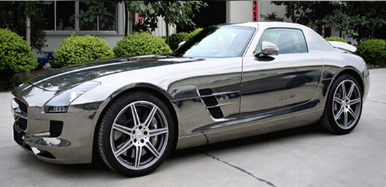 da liberação de prata do ar do envoltório do carro do vinil de Chrome do espelho 140gsm envoltório resistente ao calor do vinil