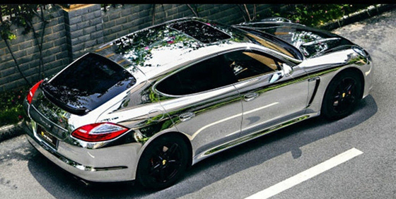da liberação de prata do ar do envoltório do carro do vinil de Chrome do espelho 140gsm envoltório resistente ao calor do vinil