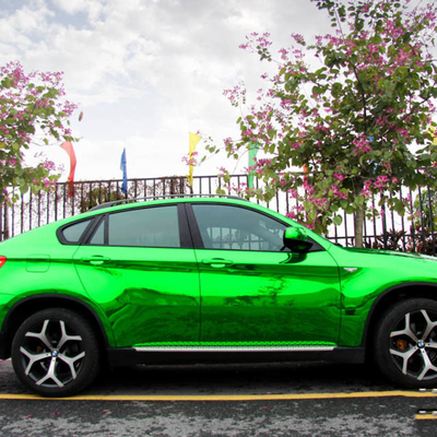 Bolha verde de prata Slidable do filme do envoltório do vinil do carro de Chrome livre