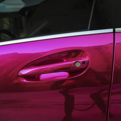 resistência do pulverizador de sal do filme do envoltório do carro de 120µM Free Slideable Pink Chrome