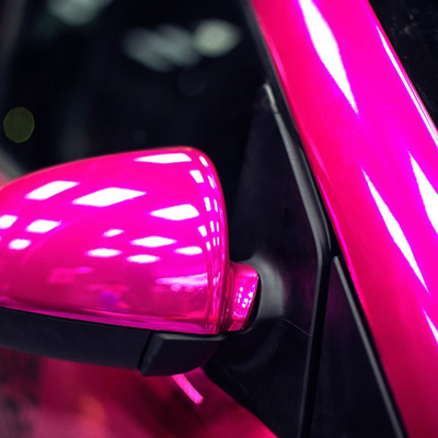 resistência do pulverizador de sal do filme do envoltório do carro de 120µM Free Slideable Pink Chrome