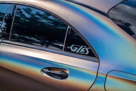 Liberação adesiva acrílica 60µM do ar do vinil do envoltório do carro de Matte Laser Grey Bubble Free