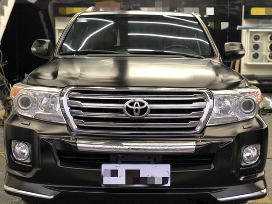 Os couros crus riscam Matte Car Vinyl Wrap Roll preto metálico para veículos da emergência