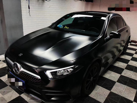 Rolo Crystal Ceramic Matte Black Bubble metálico do envoltório do carro da prova de calor livre
