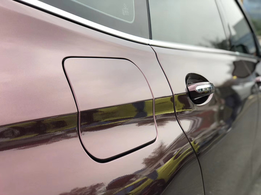 Cor adesiva acrílica removível de Rosa do preto de Matte Car Vinyl Wrap Metallic