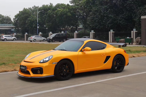 Do filme metálico amarelo do envoltório do carro do brilho da liberação do ar UV Slidable anti