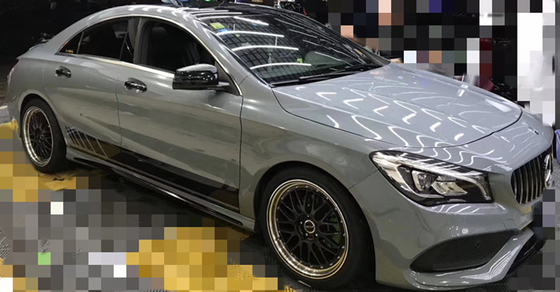 Envoltório da propaganda do veículo do filme de Ash Grey Wrap Polymeric Calendered Vinyl do cimento do brilho