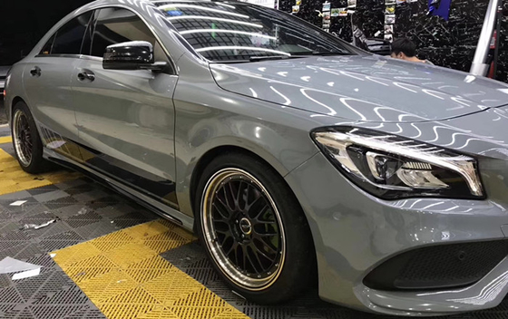 Envoltório da propaganda do veículo do filme de Ash Grey Wrap Polymeric Calendered Vinyl do cimento do brilho