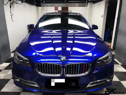 Liberação azul Swipeable do ar do envoltório do vinil do carro do brilho do brilho para a propaganda do veículo