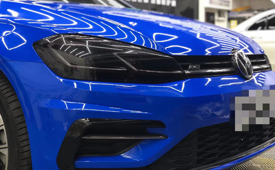 Vinil do envoltório de Sapphire Blue High Gloss Car removível para a propaganda do veículo