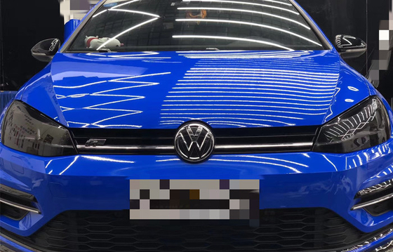Vinil do envoltório de Sapphire Blue High Gloss Car removível para a propaganda do veículo