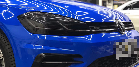 Os reboques o vinil azul lustroso do envoltório do carro do gelado escondem o risco 140gsm