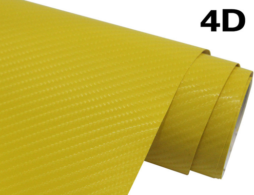 envoltório livre do vinil da bolha de ar do envoltório do vinil da fibra do carbono 4D de 60µM para a propaganda do veículo