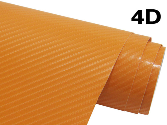 envoltório livre do vinil da bolha de ar do envoltório do vinil da fibra do carbono 4D de 60µM para a propaganda do veículo
