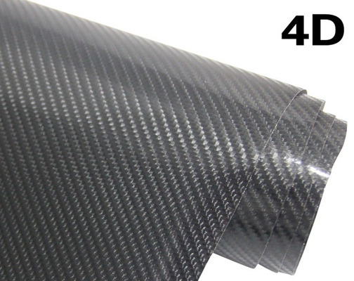 envoltório livre do vinil da bolha de ar do envoltório do vinil da fibra do carbono 4D de 60µM para a propaganda do veículo