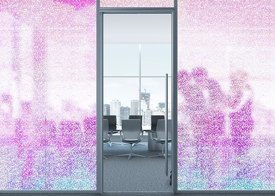 Filme de vidro decorativo Dots Pattern Dichroic da janela da tela da privacidade 1.22Mx50M
