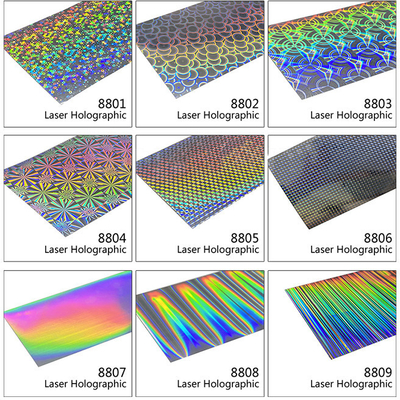 Filme holográfico esparadrapo 0.08mm do vinil do corte da cor do laser para a decoração