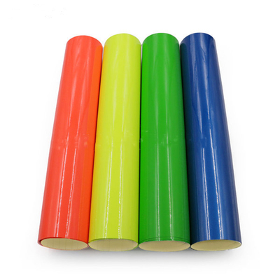 Risco decorativo do filme 0.1mm do vinil do corte da cor fluorescente do PVC resistente