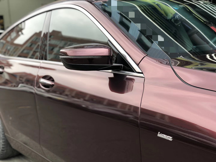 Cor adesiva acrílica removível de Rosa do preto de Matte Car Vinyl Wrap Metallic