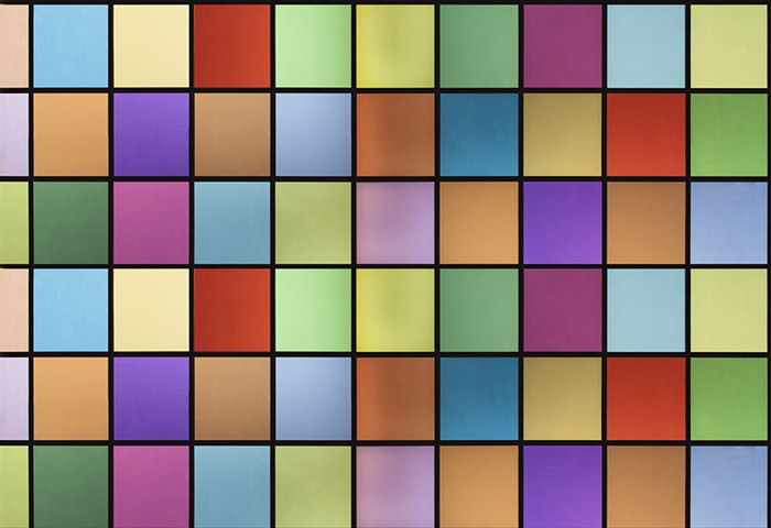 O filme de vidro decorativo da janela de Sunproof coloriu o teste padrão dos quadrados